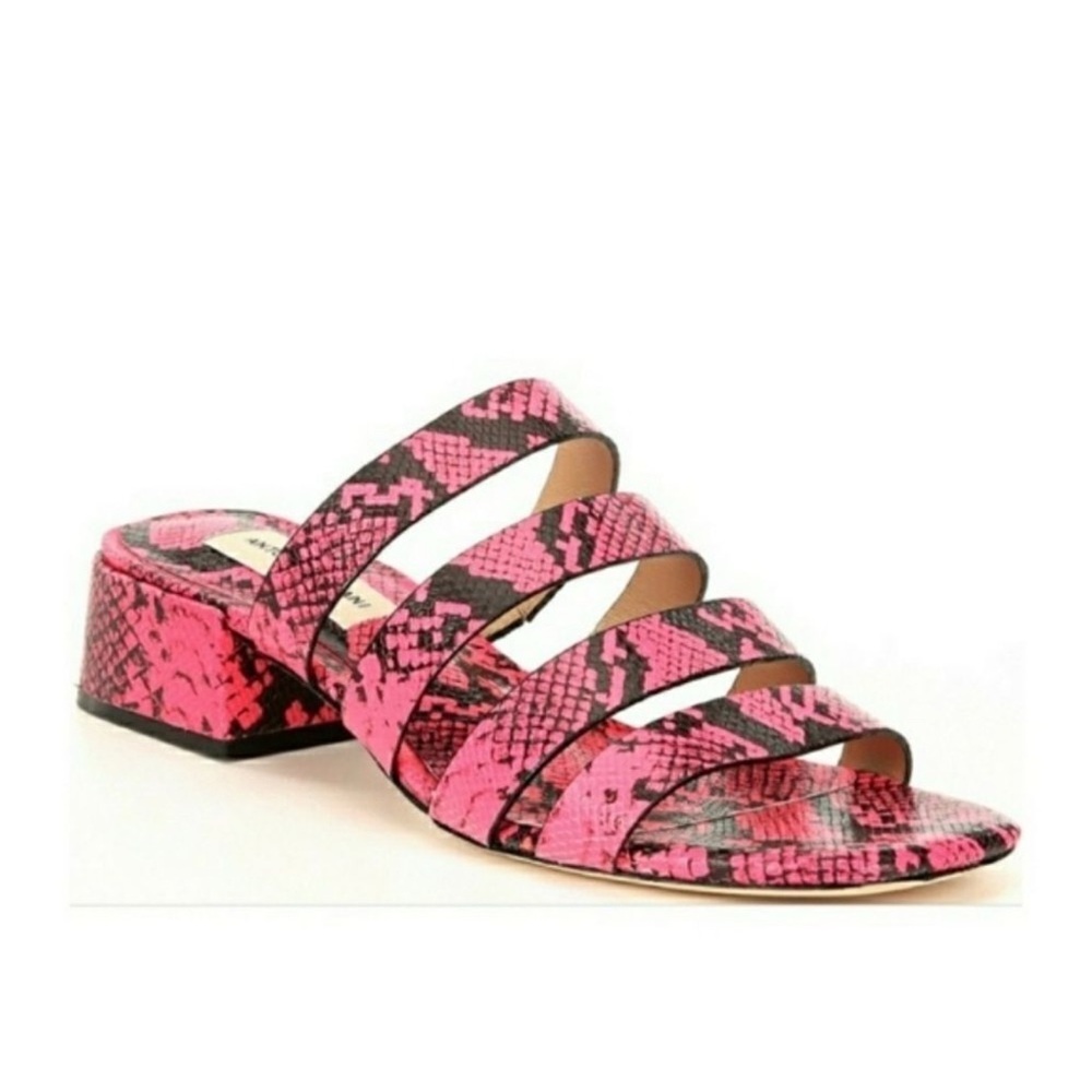 Antonio Melani Pink and Black Strappy Women's Sandals